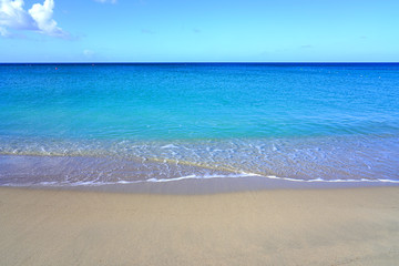 The Caribbean Sea at Pinney's Beach in Nevis, St Kitts and Nevis