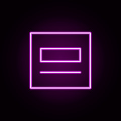 photo upload neon icon. Elements of online and web set. Simple icon for websites, web design, mobile app, info graphics