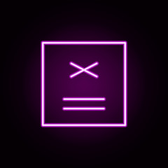 no, package, stack neon icon. Elements of packaging symbols set. Simple icon for websites, web design, mobile app, info graphics