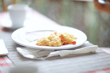 summer breakfast concept light food / bright photo, healthy food, morning, vigor, sport
