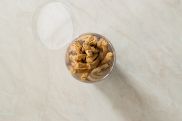 Salty Sticks in Round Plastic Package Ready to Eat.