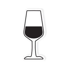 red wine glass icon- vector illustration