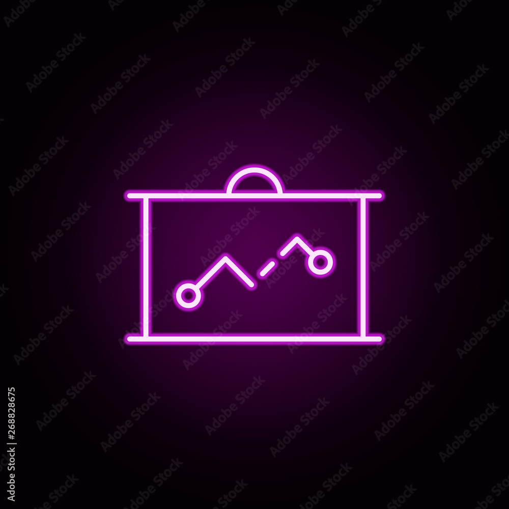 Poster data, growth, presentation neon icon. elements of stratup set. simple icon for websites, web design,