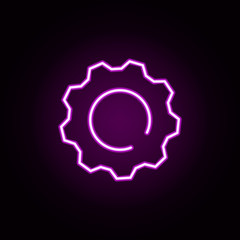 gear, setting neon icon. Elements of stratup set. Simple icon for websites, web design, mobile app, info graphics