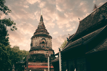 Old temple chiangmai thailand, watt lok mo lee