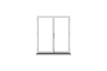 White Blank Plastic Window Template Frame on White