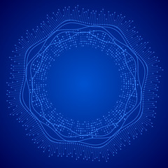 Obraz premium Abstract vector background. Abstract swirl form with connected lines and dots. Consisting of little graphics abstract background vector illustration