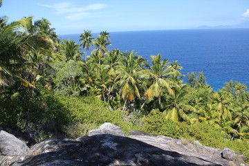 Fototapeta na wymiar private island beach north island seychelles