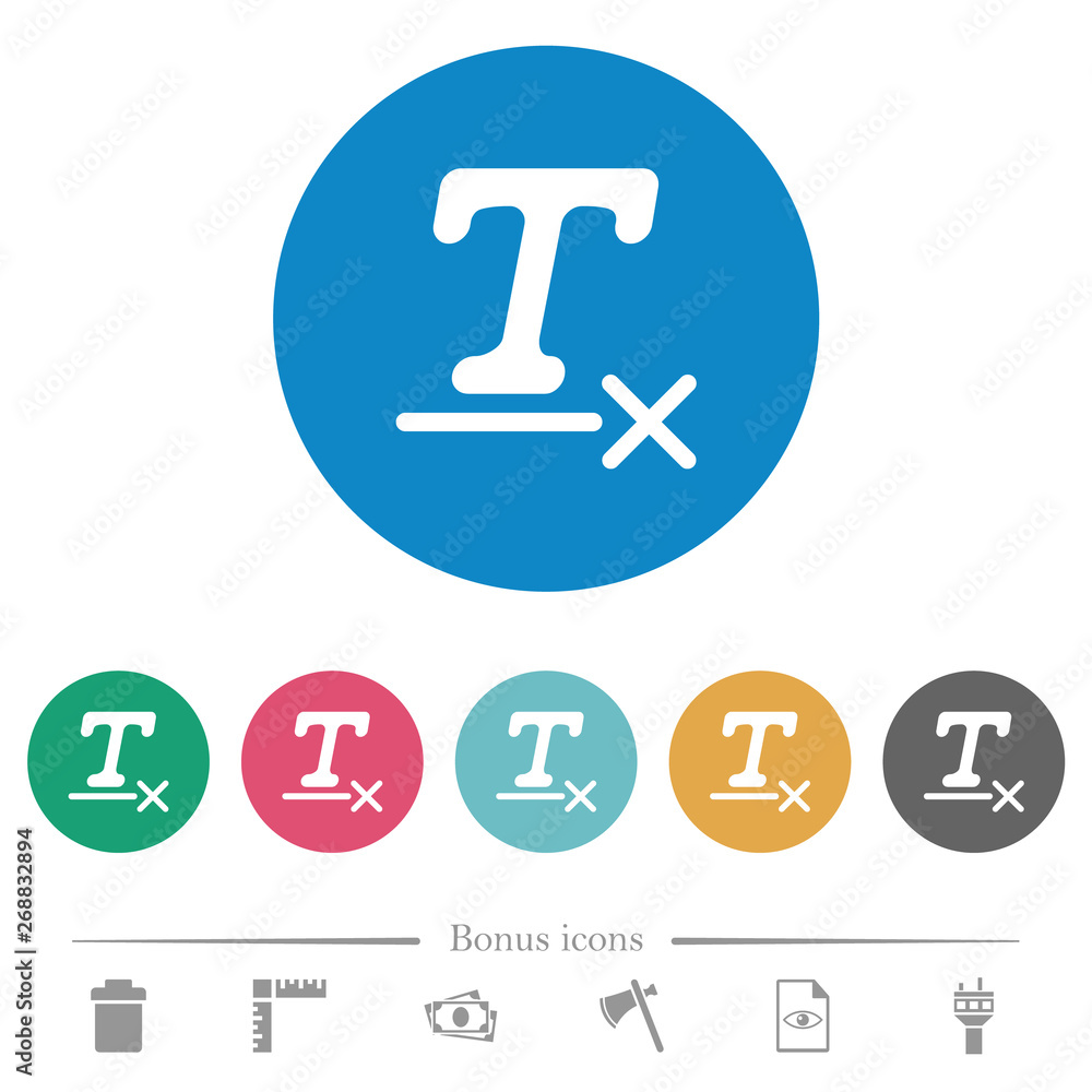 Poster Clear text format flat round icons