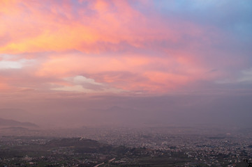 Sunset over Kathmandu