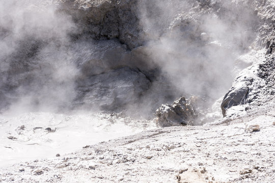 Churning mud pit in Yellowstone National Park