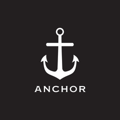 Anchor logo design inspiration vector template