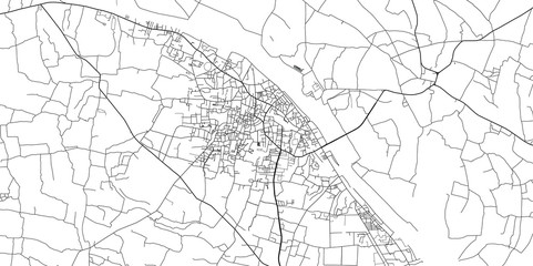 Urban vector city map of Mymensingh, Bangladesh