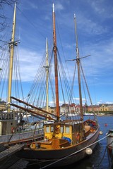 Segelschiff im stockholmer Hafen