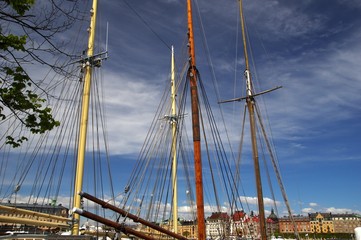 Bunte Masten in Stockholm