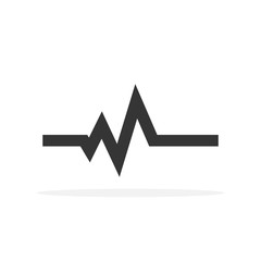 Heartbeat icon. Vector illustration.