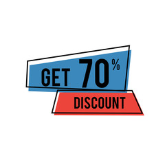 Special Discount 70% design label illustration vector