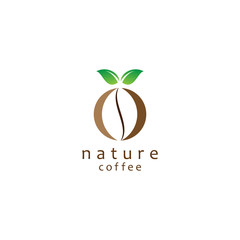 Nature Coffee Logo Design Vector