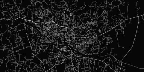 Urban vector city map of Sylhet, Bangladesh