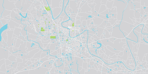 Fototapeta na wymiar Urban vector city map of Jessore, Bangladesh
