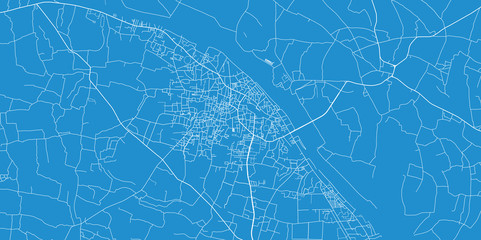 Urban vector city map of Mymensingh, Bangladesh