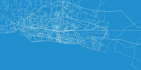 Urban vector city map of Rajshahi, Bangladesh