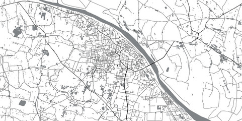 Urban vector city map of Mymensingh, Bangladesh