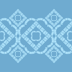 Ethnic boho seamless pattern. Lace. Embroidery on fabric. Patchwork texture. Weaving. Traditional ornament. Tribal pattern. Folk motif. Can be used for wallpaper, textile, wrapping, web.