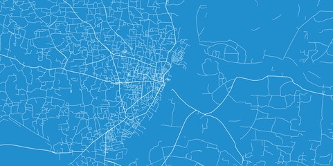 Urban vector city map of barisal, Bangladesh