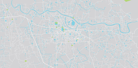 Urban vector city map of comilla, Bangladesh