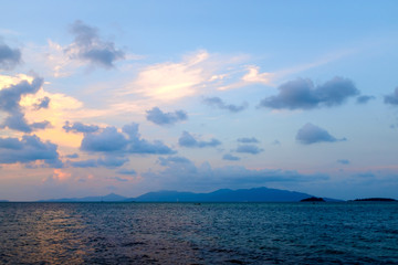 View of an Island at Sunset