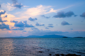 View of an Island at Sunset