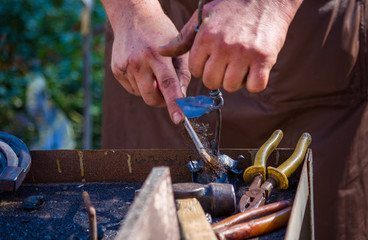 a blacksmith makes of hot metal unique iron rose