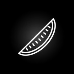 Melon neon icon. Elements of summer set. Simple icon for websites, web design, mobile app, info graphics