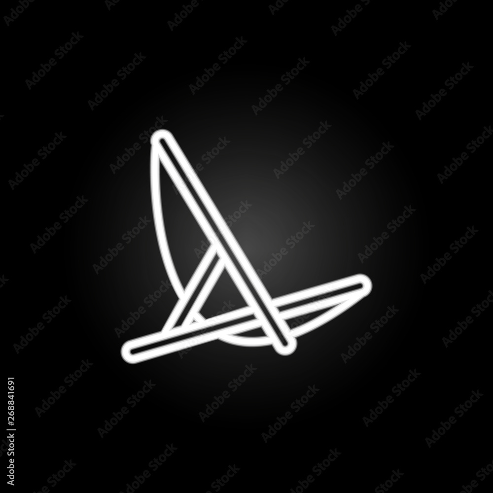 Poster lounger neon icon. elements of summer set. simple icon for websites, web design, mobile app, info gr