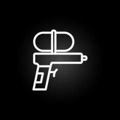 Water gun neon icon. Elements of summer set. Simple icon for websites, web design, mobile app, info graphics