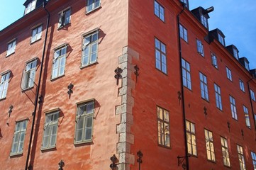 Fototapeta na wymiar Hüpsche Fassade in Stockholm