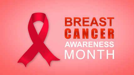Breast Cancer Awareness Month poster and banner campaign. Design illustration