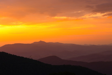 view of the mountains in Carpathians