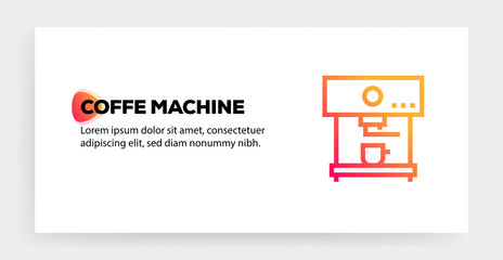 COFFE MACHINE ICON CONCEPT