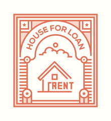HOUSE FOR LOAN ICON CONCEPT