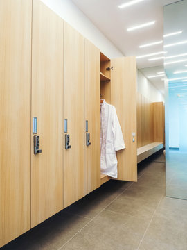 Opened locker in pool