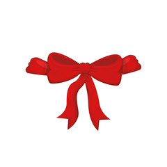 beautiful ribbon red with white background