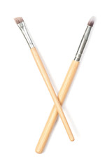 Set of thin makeup brushes
