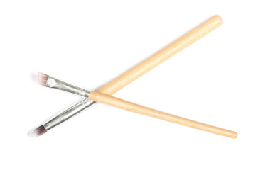 Set of thin makeup brushes