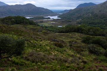 The famous Ladies View which is on the Ring of Kerry in the Killarney National Park Ireland, on an...