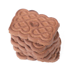 Group of rectangular chocolate chip cookies