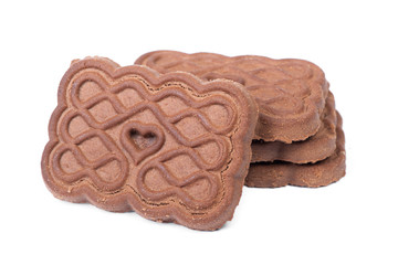 Group of rectangular chocolate chip cookies