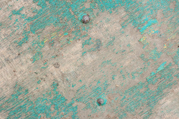 Painted green wall cracked paint