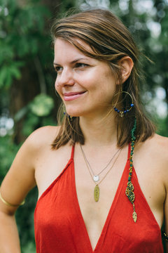 Woman in Red